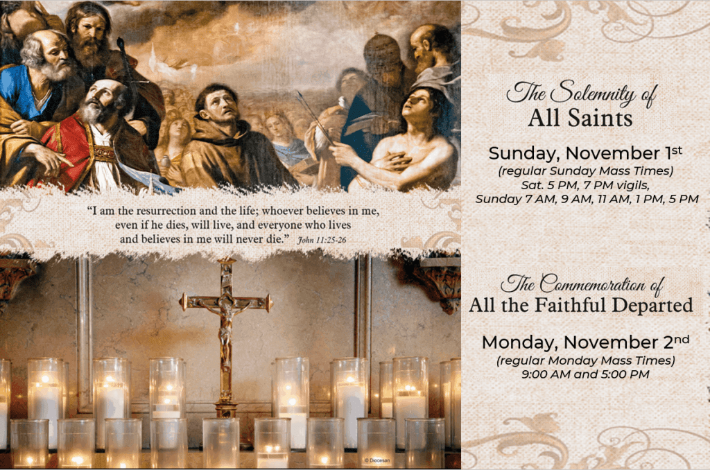 All Saints Day, All Souls Day and Novena of Masses Saint Brigid
