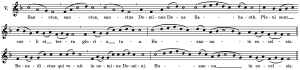 Mass 17 Holy Holy in modern notation